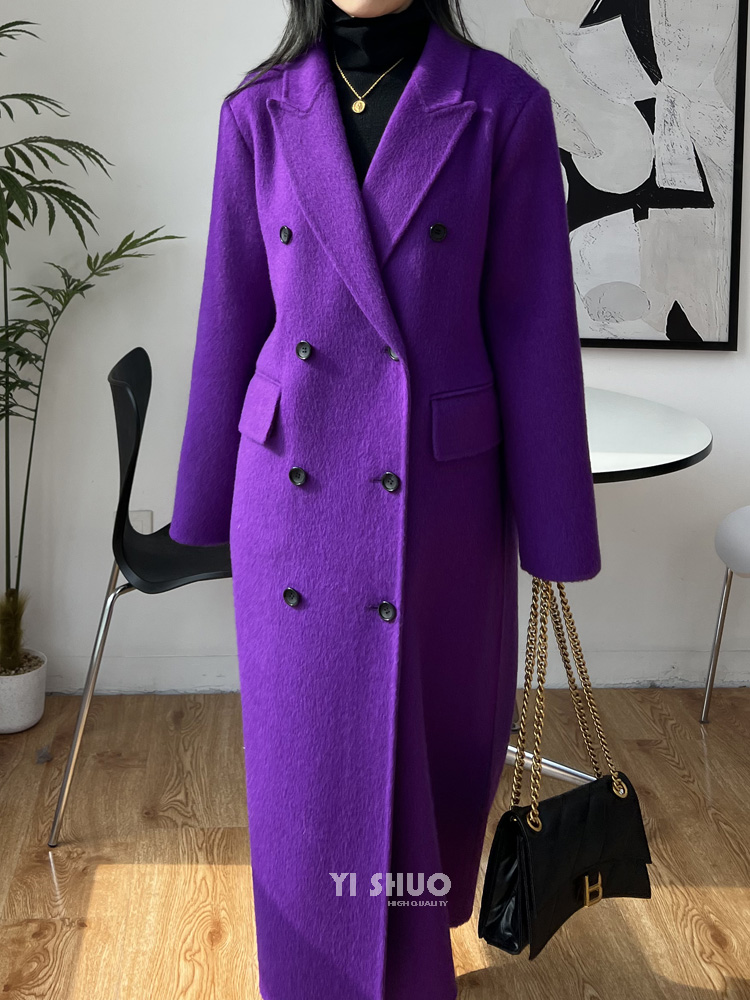 Wool Coat Peacoat - Autumn Winter New Thick Double-sided Wool