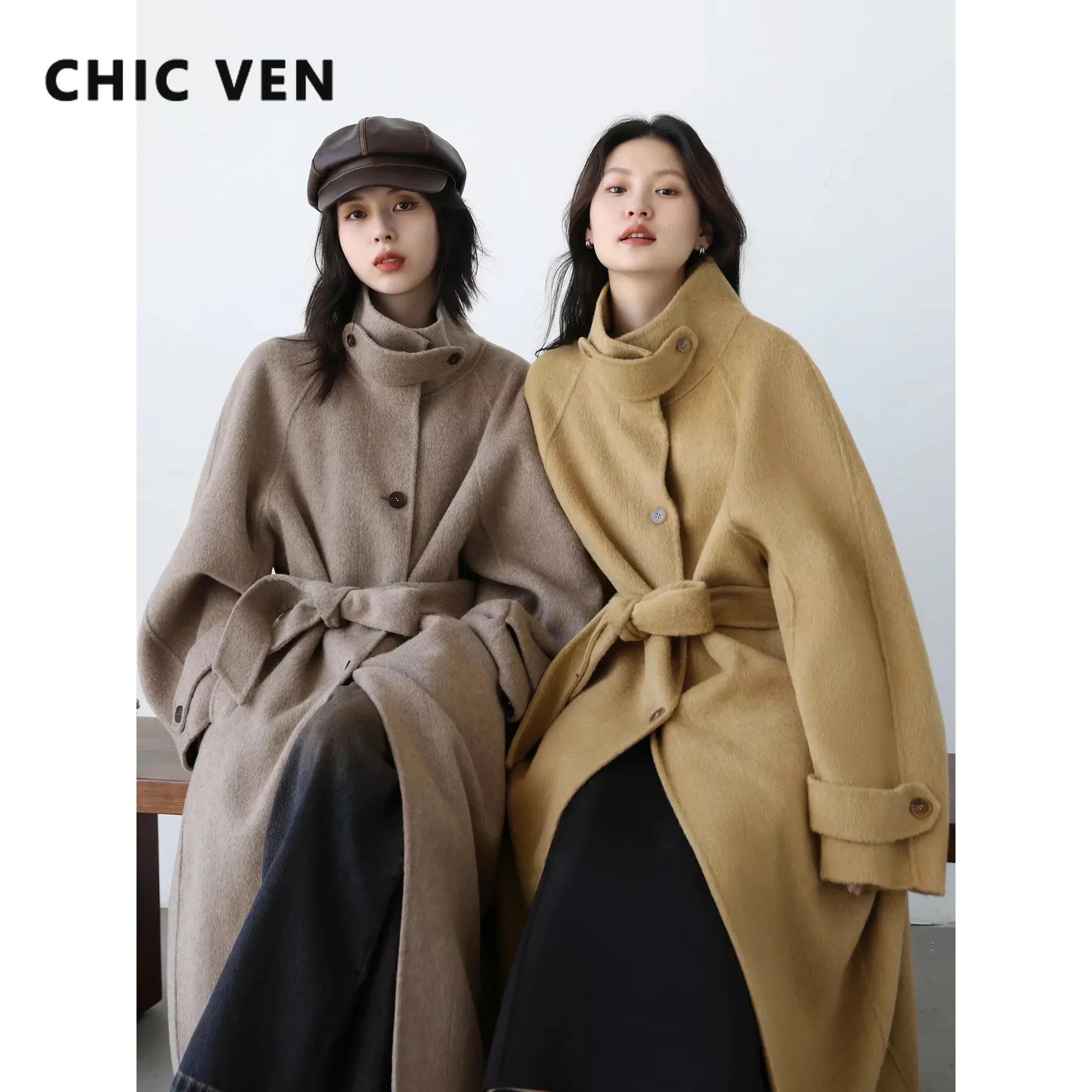 Wool Coat Peacoat - CHIC VEN Korean Women Woolen Coat