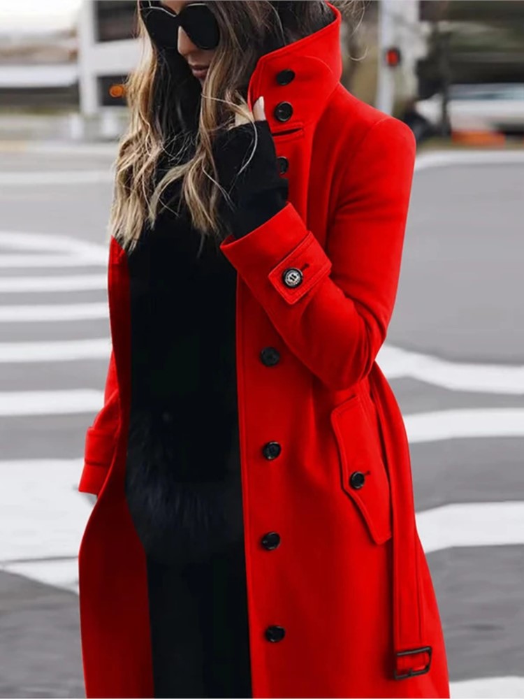 Wool Coat Peacoat - Women's New Woolen Coat Outerwears Autumn