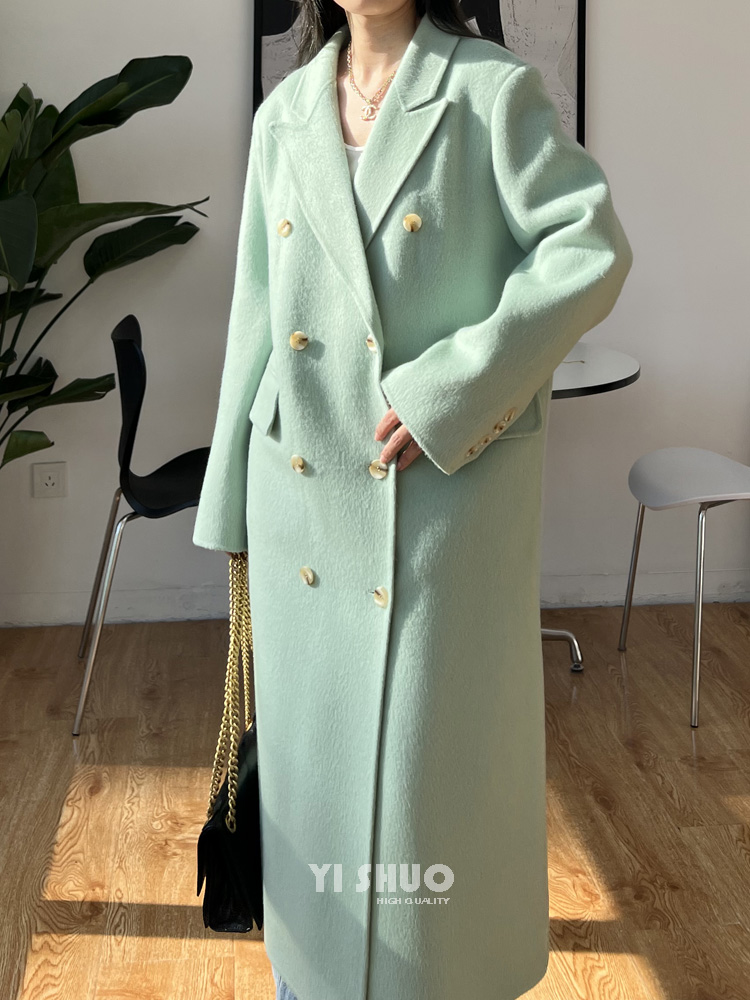 Autumn Winter New Thick Double - Wool Coat Peacoat recension och pris