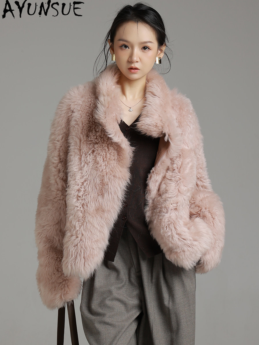 AYUNSUE Natural Tuscany Sheeps - Wool Coat Peacoat recension och pris
