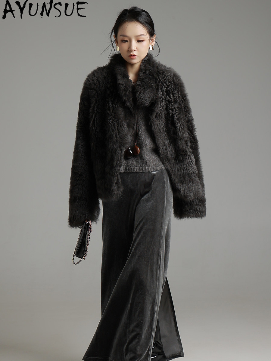 AYUNSUE Natural Tuscany Sheeps - Wool Coat Peacoat recension och pris