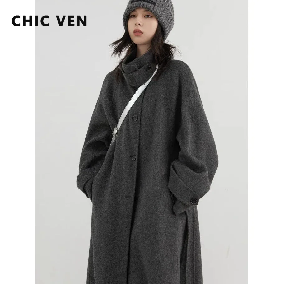 CHIC VEN Korean Women Woolen C - Wool Coat Peacoat recension och pris