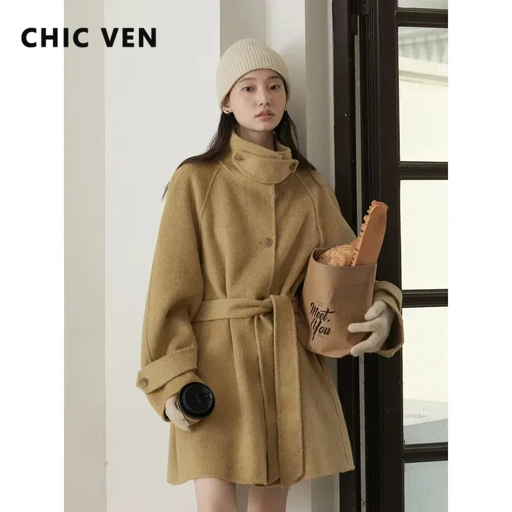 CHIC VEN Korean Women Woolen C - Wool Coat Peacoat recension och pris