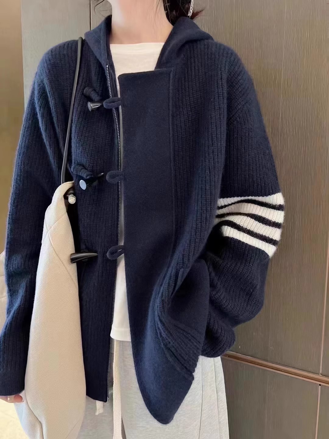 TB knitted cardigan women's ho - Wool Coat Peacoat recension och pris