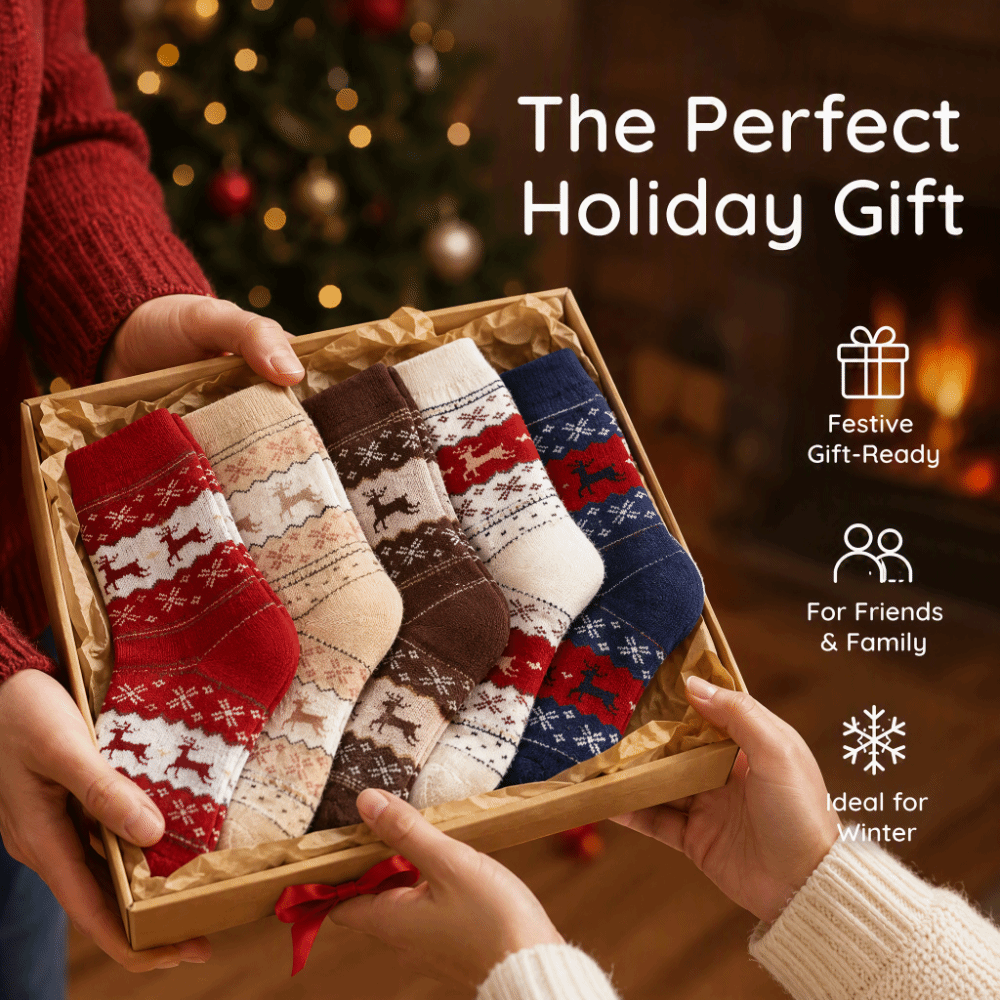 5pairs Thickened Christmas Rei - Thermal Sock Wool recension och pris