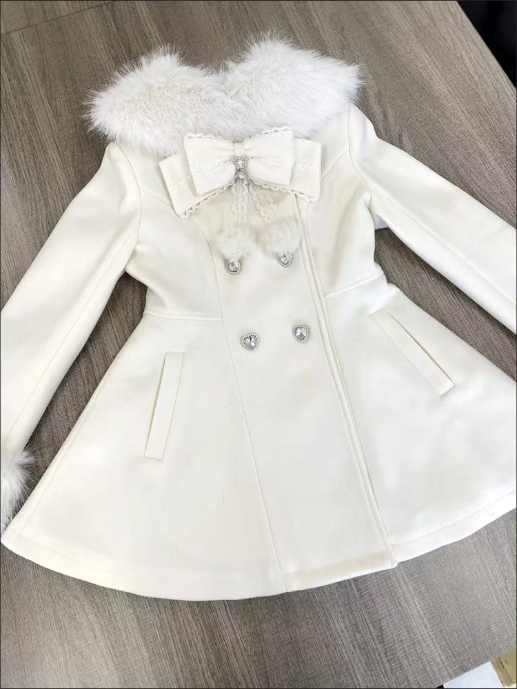 Japanese Autumn Winter Elegant - Wool Coat Peacoat recension och pris