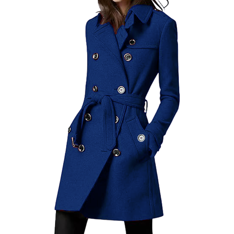 Women's Trench Coat Wool Blend - Wool Coat Peacoat recension och pris