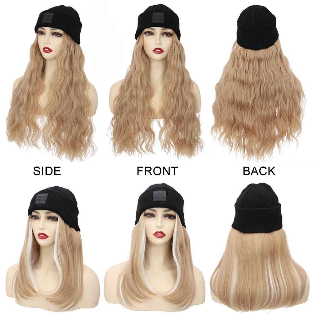 S-noilite Synthetic Hat Wig Be - Knit Beanie Hat Warm recension och pris