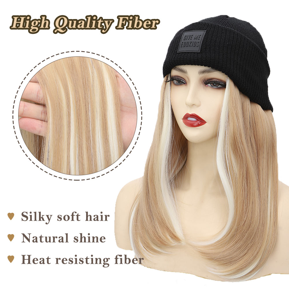 S-noilite Synthetic Hat Wig Be - Knit Beanie Hat Warm recension och pris