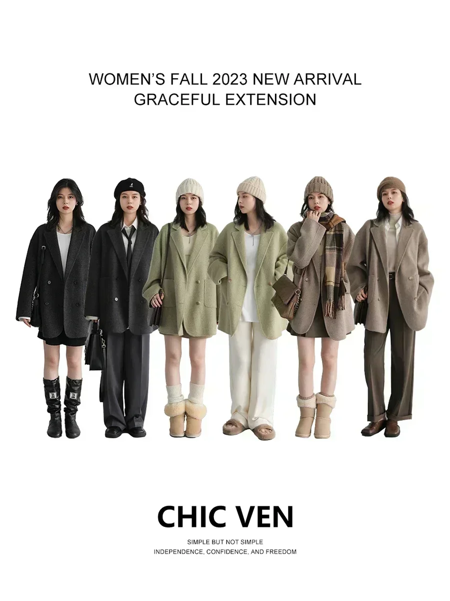 CHIC VEN Women's Woolen Coats  - Wool Coat Peacoat recension och pris