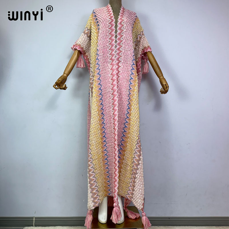 WINYI woman Winter tassel Knit - Wool Coat Peacoat recension och pris