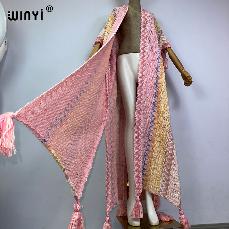 WINYI woman Winter tassel Knit - Wool Coat Peacoat recension och pris
