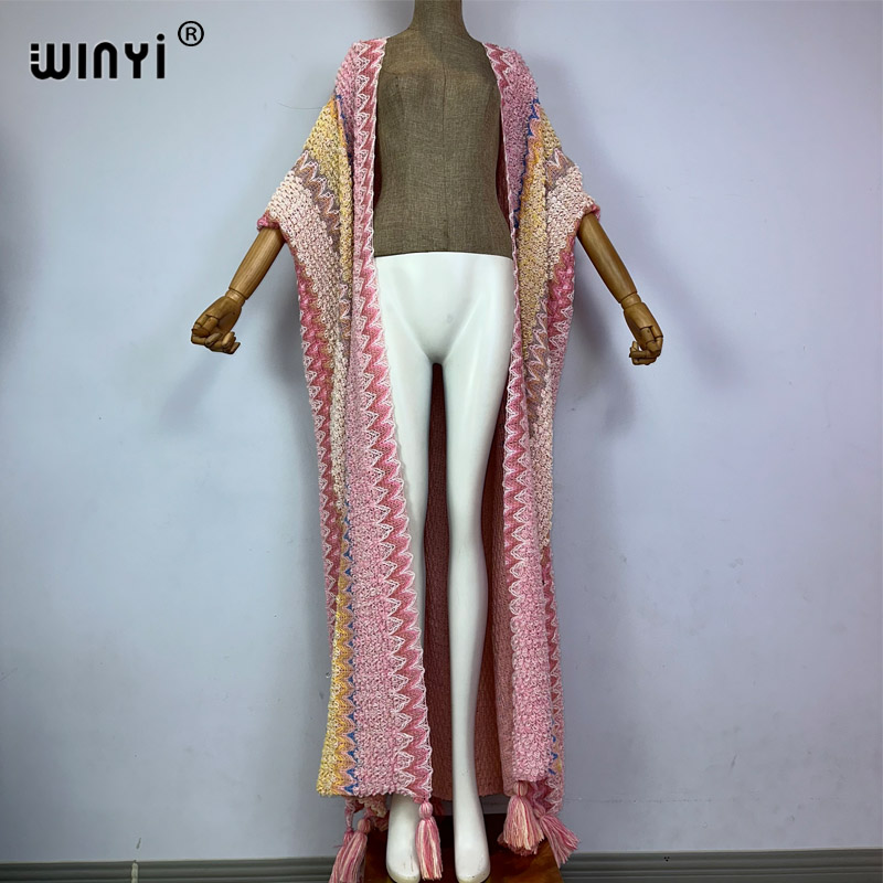 WINYI woman Winter tassel Knit - Wool Coat Peacoat recension och pris