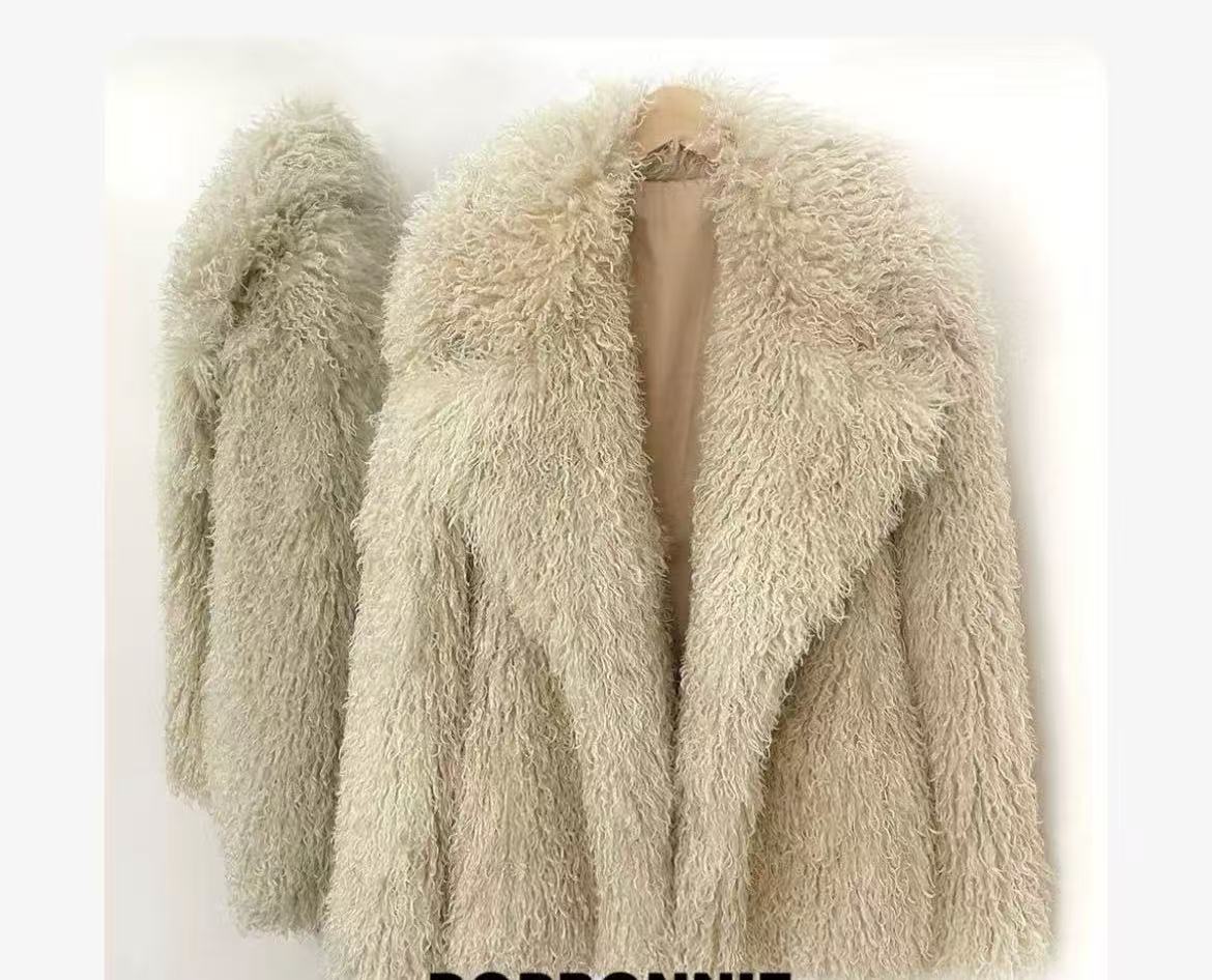 Fur Coats Women Autumn Winter  - Wool Coat Peacoat recension och pris