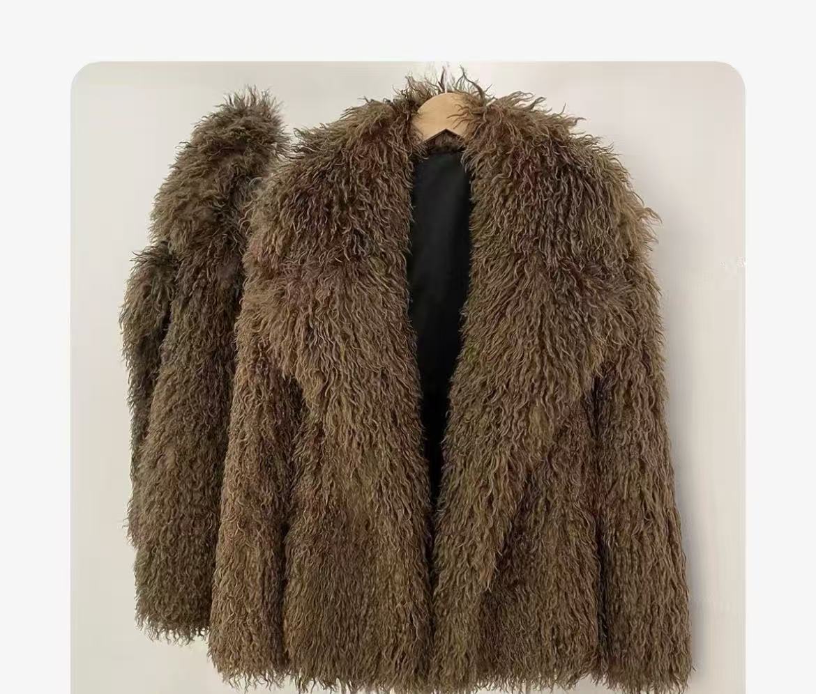 Fur Coats Women Autumn Winter  - Wool Coat Peacoat recension och pris