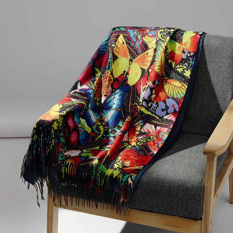 Luxury Brand Oil Painting Cash - Shawl Wrap Winter recension och pris